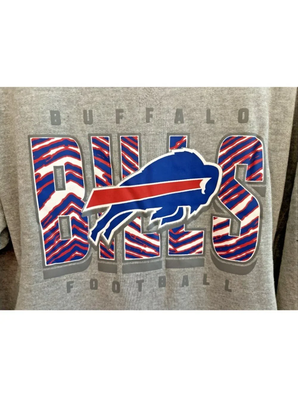 Buffalo Bills NFL Team Apparel Zubaz Sweatshirt Women's M With Pockets Rare NWT - Picture 2 of 9